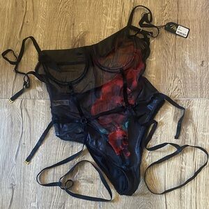 Mapale Teddy 8700 Black Rose Print S/M